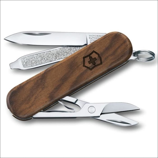 Schweizerkniv - VICTORINOX - Klassisk træ - 58 mm - Valnøddetræ - 5 funktioner