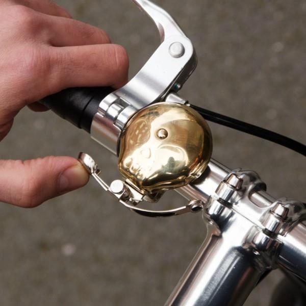 Skull cykelklokke - Suck UK - Sølv og guld - Fritidscykling - Unisex - Voksen