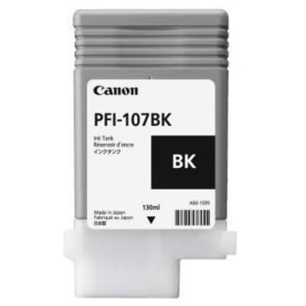 Original PFI-107 BK blæktank - CANON - foto sort - 130 ml