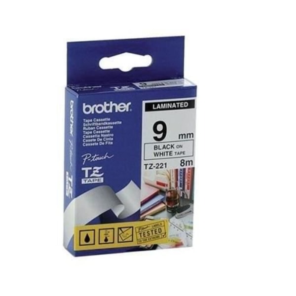 BROTHER P-TOUCH TZE-221 tarranauha - 9 mm Grå