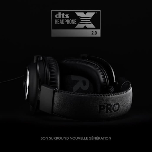Gaming headset - Kablet - Logitech G - Pro X - Med mikrofon - Sort