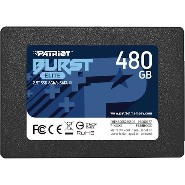 Patriot Bowst Elite 480 Gt 2.5 SATA III SSD (PBE480GS25SSDR)