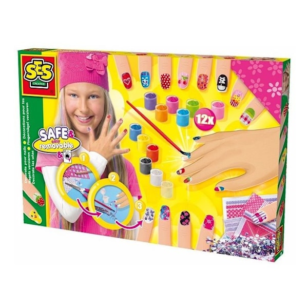 SES CREATIVE Kit med dekorationer för naglar Flerfärgad