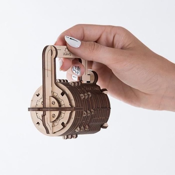Trä Cryptex lås för montering - Ugears