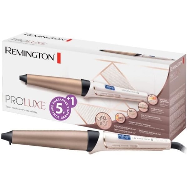 Remington CI91X1 krøllejern, Proluxe Advanced Ceramic Grip Tech konisk krøllejern, intelligent temperaturteknologi