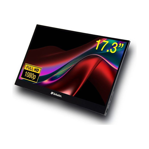 Verbatim 49593 computerskærm 43,9 cm (17,3") 1920 x 1080 pixels Full HD Touchscreen Sort