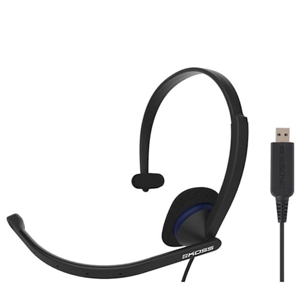 USB-kaapelitekniikkikuulokkeet, joissa on melua vähentävä mikrofoni, KOSS CS195 USB -videokonferenssikuulokkeet, musta 94263