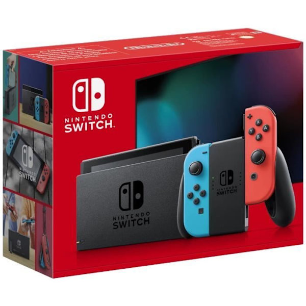 Nintendo Switch -konsoli • Neonsininen ja neonpunainen