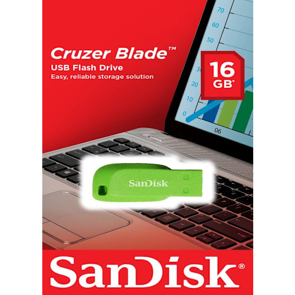 USB-nyckel - SANDISK - Cruzer Blade - 16 GB - USB 2.0
