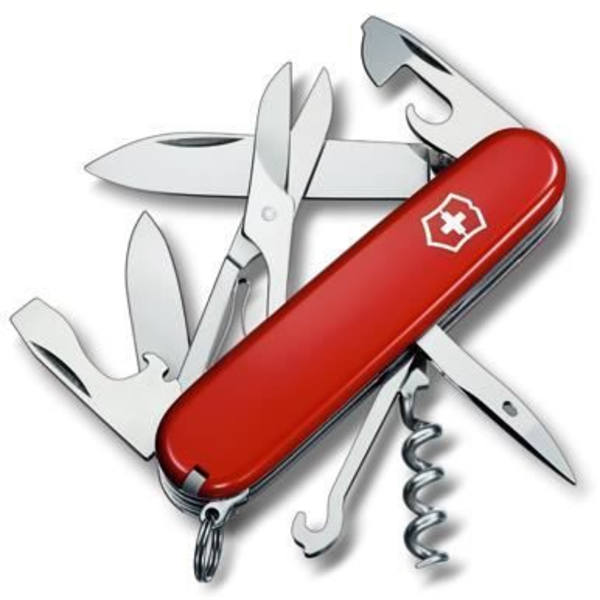 Schweizisk hærkniv - Victorinox - Klatrer - 91 mm - Cellidor - Multisport Rød
