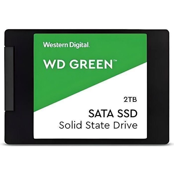 WESTERN DIGITAL SATA SSD harddisk - 2TB intern - 2,5" format - Grøn