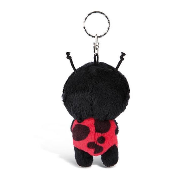 Nøglering - Nici - Glubschis - Plysj - 9 cm - Sort/Rød sort, rød