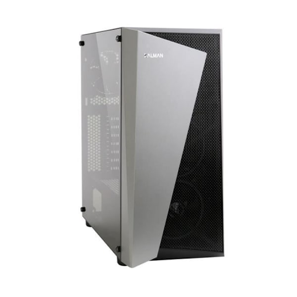 ZALMAN S4 Plus PC CASE - Medium Tower - Musta - Karkaistu lasi - ATX-muoto (S4PLUSBK)