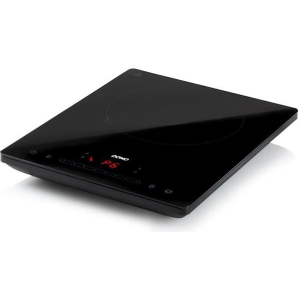 DOMO DO332IP - 1-brænder induktionskogeplade - 2000W - Touchscreen - 3 timers digital timer - 8 effektniveauer - 20 cm Sort
