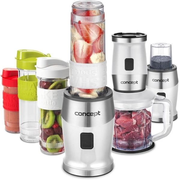 CONCEPT husholdningsapparater SM3391 “FRESH & NUTRI” smoothieblender 700 W hvid 1200 ml hakkemølle