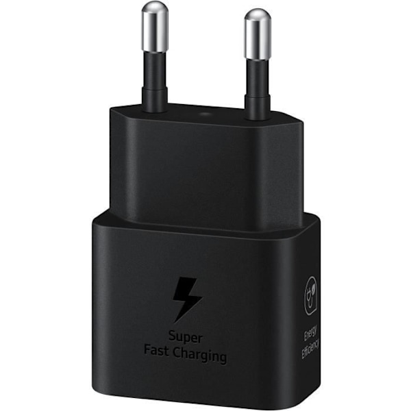 Samsung mobiltelefonoplader 25W netoplader Med USBC kabel Sort