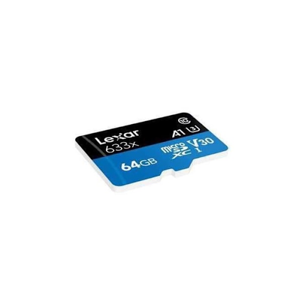 Lexar MicroSDXC - 64 Gt Class 10 UHS-I 45/95 MB/s Muistikortti - 0843367128891