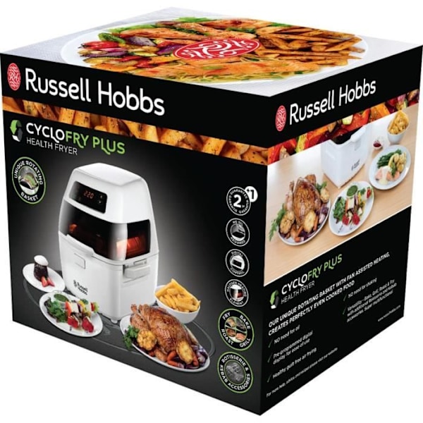 Russell Hobbs 22101-56 Cyclofry 1kg 4in1 öljytön rasvaton paistinpannu - tarvikkeet mukana