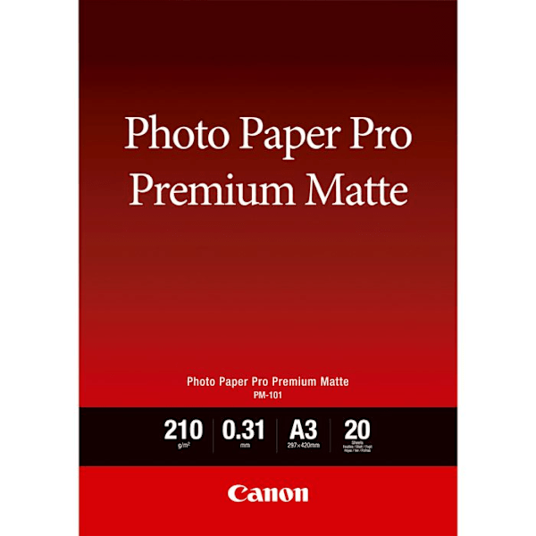 Premium mat fotopapir PM-101 - CANON - A3 - 20 ark