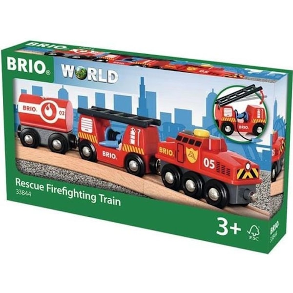 BRIO Brandtog - Trætogkredsløb - Ravensburger - Blandet fra 3 år - 33844 Blå