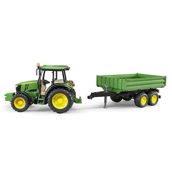 John Deere 5115M traktor med släp - BRUDER - Skala 1:16 - För pojkar från 3 år och uppåt