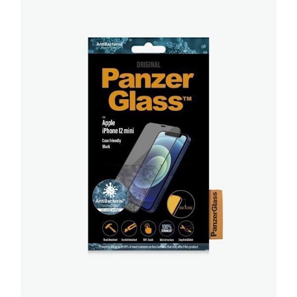 PANZERGLASS - PanzerGlass Apple iPhone 12 mini Case Friendly, Sort