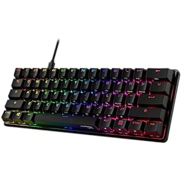 HyperX Alloy Origins 60 – Mekanisk gaming-tastatur – Ultrakompakt 60 % format – HyperX Aqua-switch (taktil) – Dobbelttaster