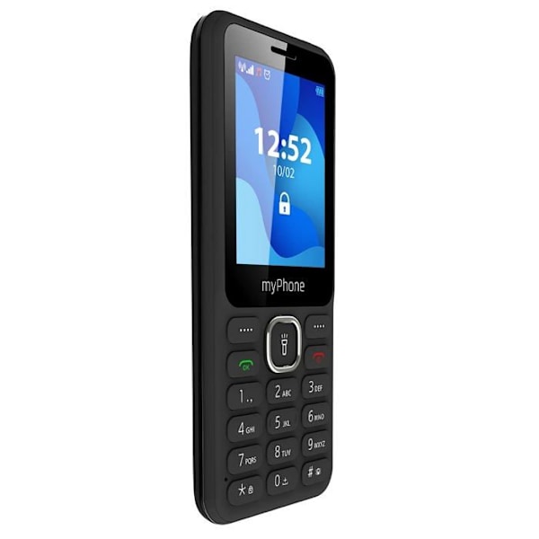 Mp myphone Myphone 6320 Telefon med Store Taster, 1000 mAh Batteri, Bluetooth, Kamera, MP3, Lommelygte - Sort