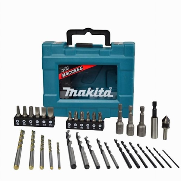 Coffret med 34 boremaskine tilbehør MACCESS - MAKITA - D-36980