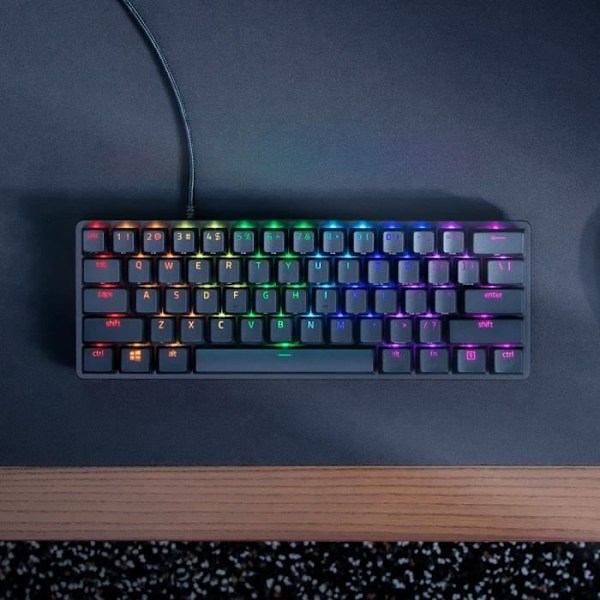 Razer Huntsman Mini Optisk Gaming Keyboard Liner Rød Switch US Black