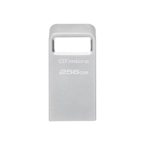 USB-nøgle - Kingston - DataTraveler Micro - 256 GB - USB 3.2 Gen 1 - Ultra-kompakt og let Sølv
