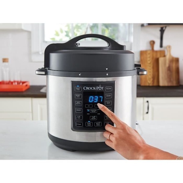 Crock Pot CSC051X-01 Multi-Cooker Express, Slow Cooker, Steamer og Sauté Programmerbar 12 i 1-5 1000 W 6 L Sølv