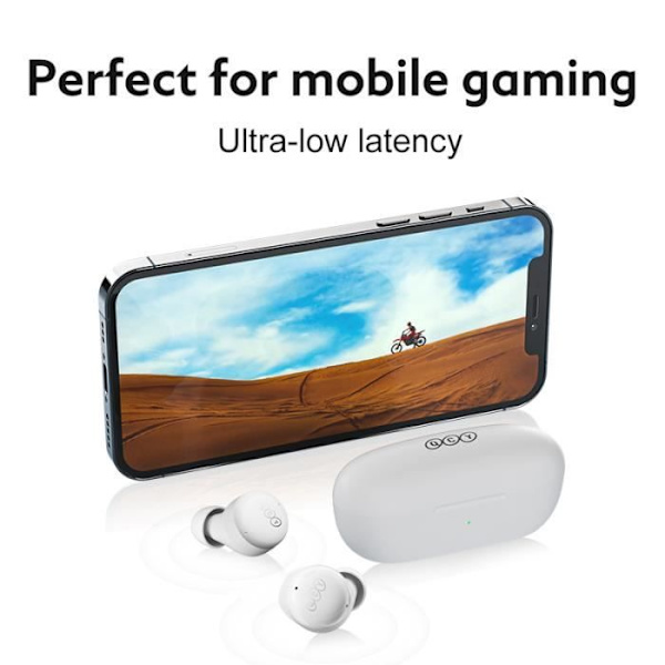 QCY T17 Bluetooth-øretelefoner v5.1 trådløse øretelefoner Hvide hvid