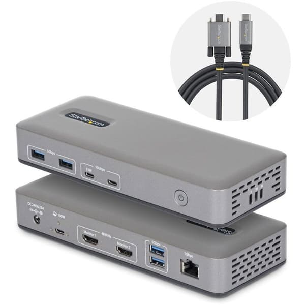USB-C-docka StarTech 196ue-usbc-dock Dubbel 4K 60Hz