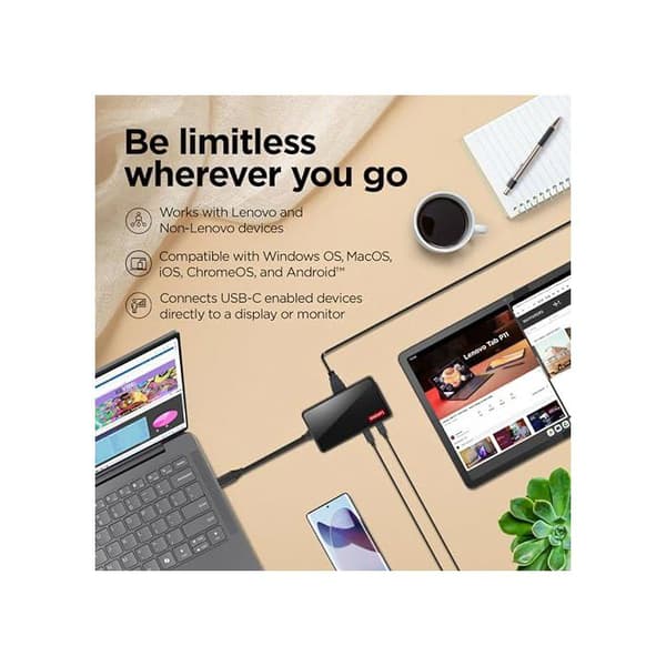 100 Ports USB-C Resedock - Plast - Bärbara datorer