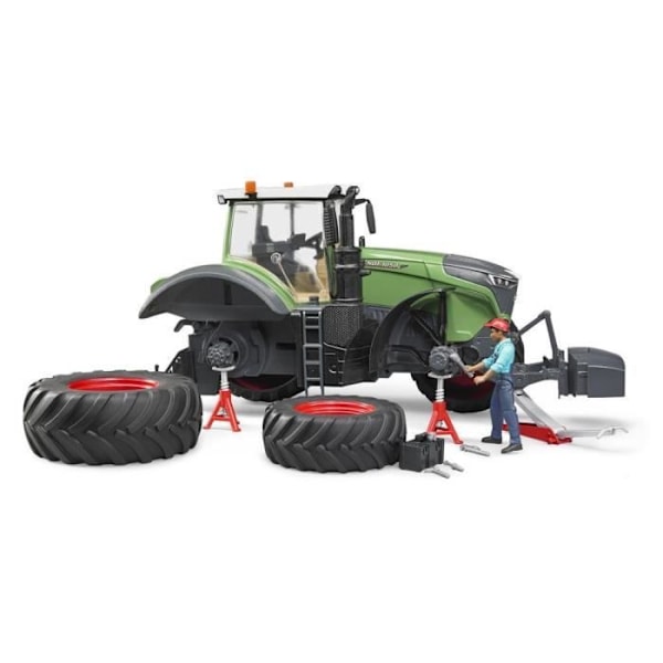 FENDT 1050 Vario traktor med mekaniker og reparationstilbehør - BRUDER Flerfarvet