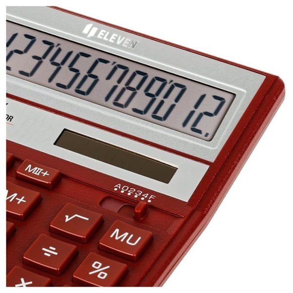 Calculatrice Eleven - SDC888XRDE - Laskin SDC888XRD punaisella 12-numeroisella näytöllä
