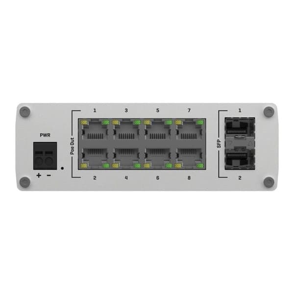 Switch Ethernet - Teltonika - TSW210 - 8 portar Ethernet och SFP - Gigabit - Hög hastighet