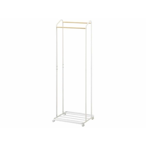 Yamazaki Home Tøjstativ Tøjbøjle Knagestativ Skohylde Garderobe Stativ Hvid Farve 67x172x35 cm hvid
