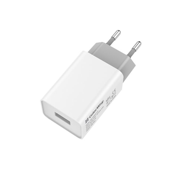 Laddare Priza, USB, 10 W, 2 A - ColorWay (CW-CHS012-WT) - Vit