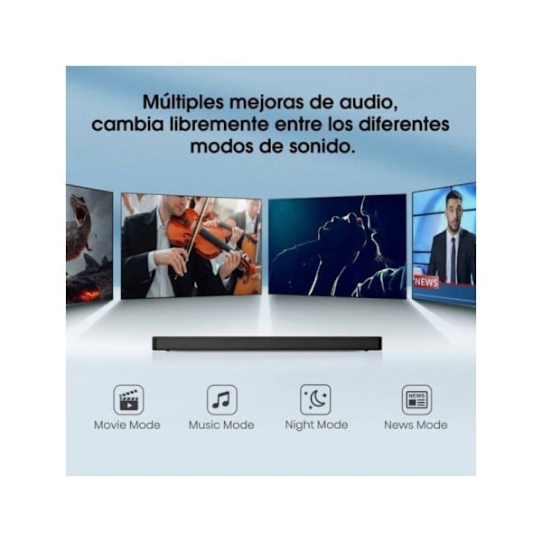 Ääniportti - Hisense - HS205G - 2.0 kanavaa - 60 W - DTS Virtual:X, Dolby Digital sort