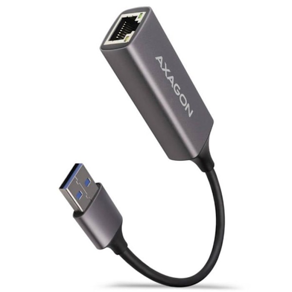 AXAGON ADE-TR Gigit Ethernet -sovitin 10/100/1000 - USB 3.1 Type A, Titangrau - 8595247905567 Harmaa
