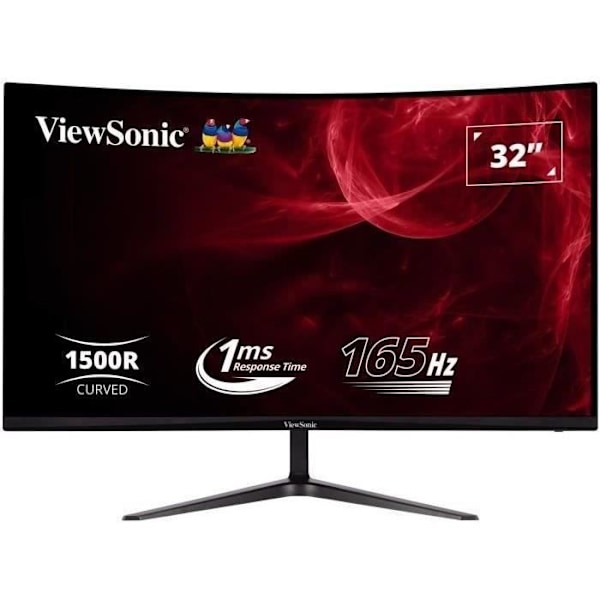 Kaareva Pelimonitori - VIEWSONIC VX3218 - PC - MHD - 32" FHD - VA-paneeli - 1 ms - 180Hz - DisplayPort - AMD FreeSync musta