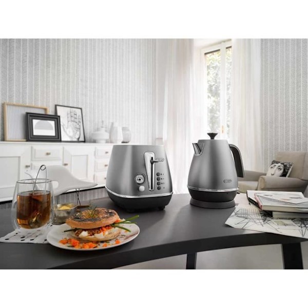 DeLonghi KBI2001.S vedenkeitin - hopea - 1,7 L - 2000 W - metalli Pengar