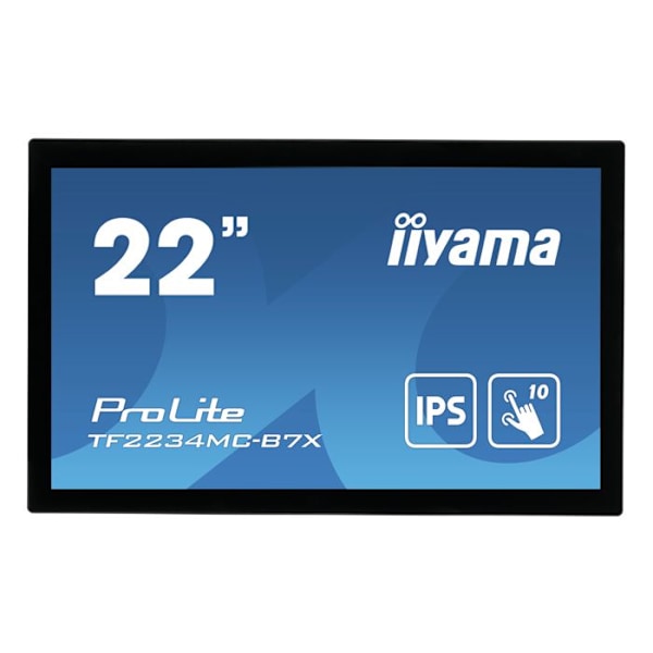 iiyama Prolite TF2234MC-B7X kosketusnäyttö 54,6 cm (21,5") 1920 x 1080 pikseliä Multiple Touch Multi-User Black musta