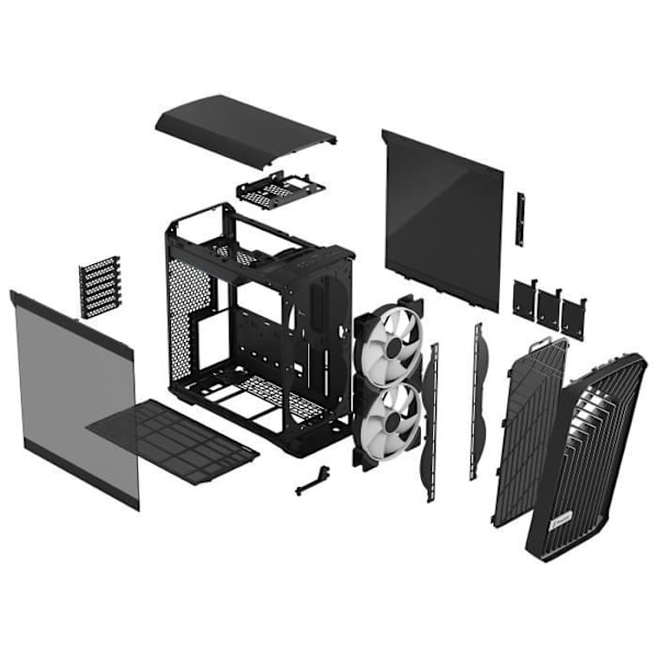 PC-kotelo - FRACTAL DESIGN - Torrent Compact RGB Musta TG Light Tint - Musta ( FD-C-TOR1C-02 )