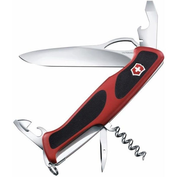 Schweizer Messer - VICTORINOX - RangerGrip 61 - 130 mm - Rød - 12 Funktioner Röd