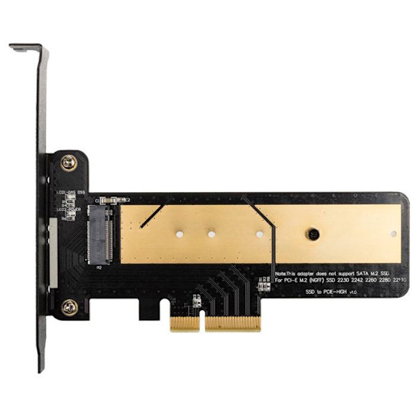 AKASA M.2 X4 PCI-E 3.0 adapterkort - Sort PCB