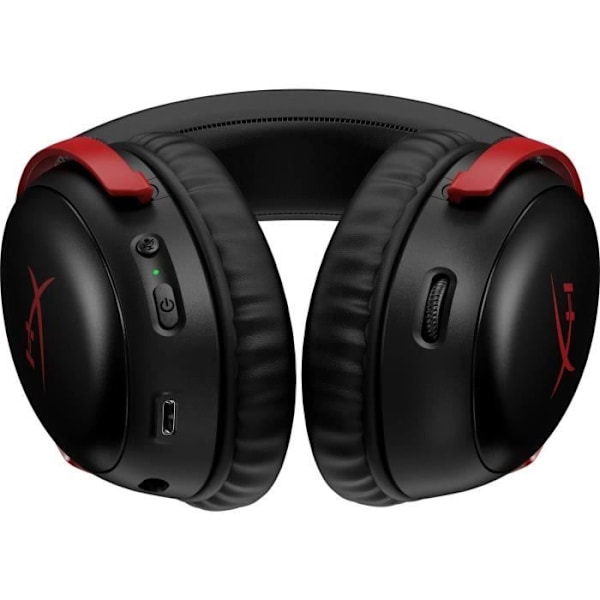 Trådløst Gaming Headset - HyperX Cloud III - til PC & konsol - Sort/Rød