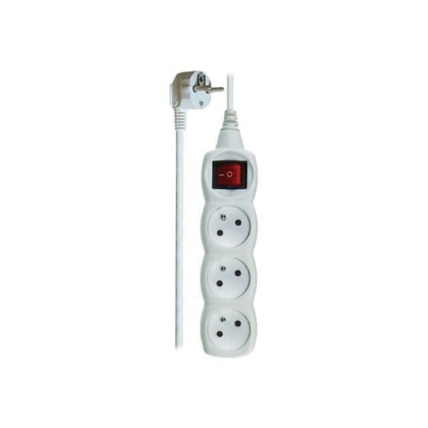 EMOS P1313 ulkoinen katkaisija - AC 250 V - 3 lähtöliitintä - Ranska - valkoinen